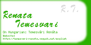 renata temesvari business card
