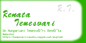 renata temesvari business card